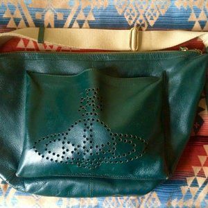 VIVIENNE WESTWOOD cowhide shoulder bag leather green rare